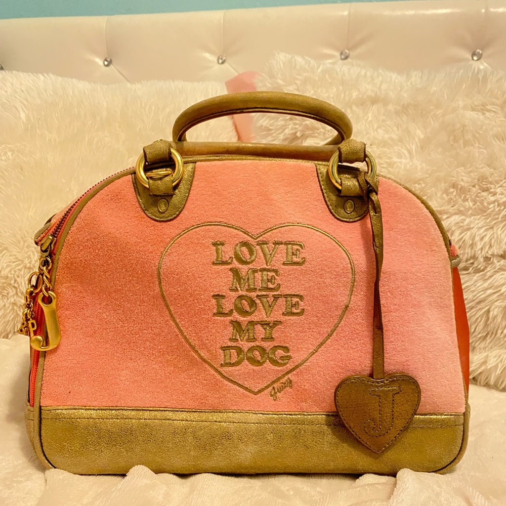 SOLD Juicy couture pink dog carrier